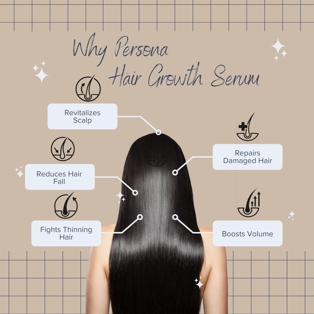 Persona Beauty non-greasy texture demonstrates quick absorption on scalp