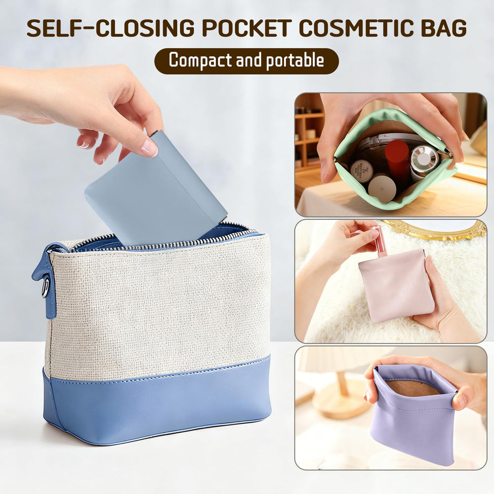 Slim pouch measures 6.7 x 3.4 inches, perfect for cards and cables on the go.