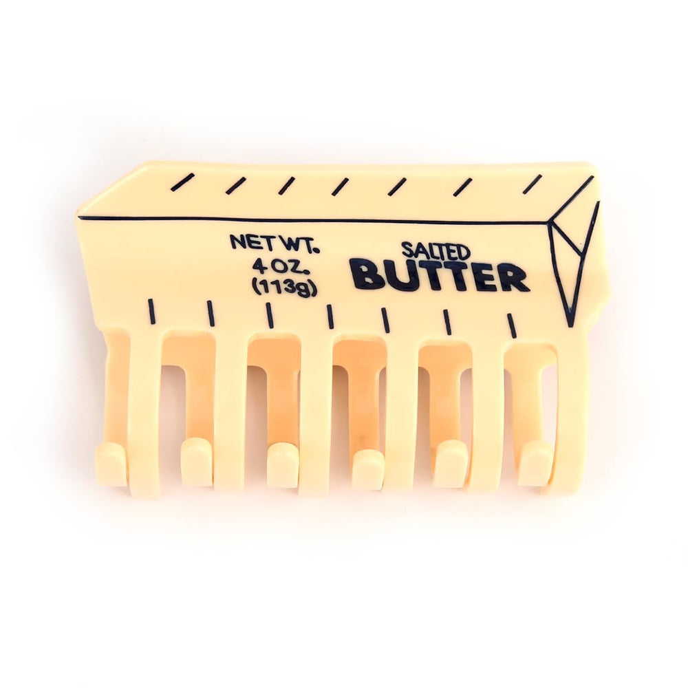 PERSONFUN butter hair claw closeup shows a durable acetate finish for everyday use.