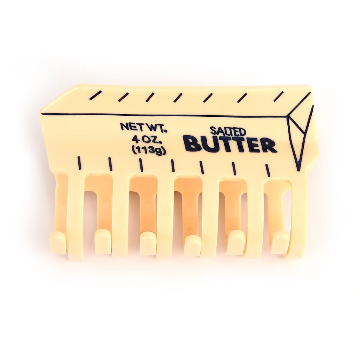 PERSONFUN butter hair claw closeup shows a durable acetate finish for everyday use.