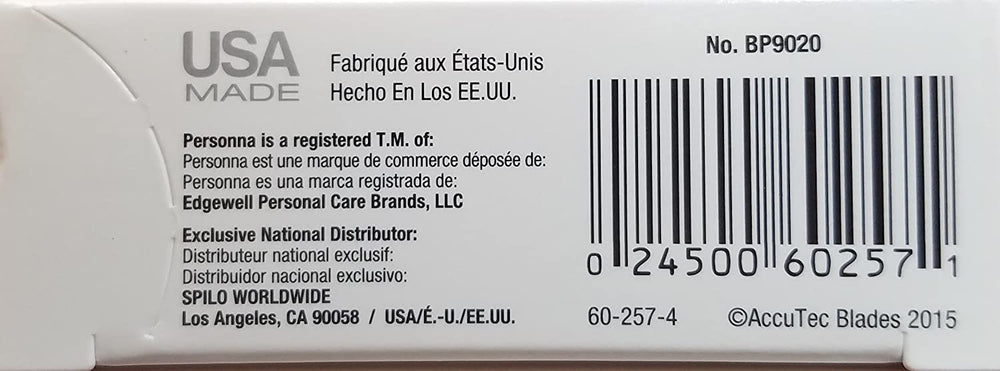 Close-up of comfort-coated blade edge for smoother contact with skin.