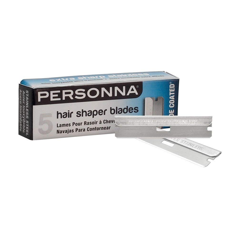 Personna Hair Shaper Blades pack shot showing five blades for precise styling