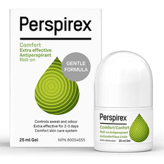 Perspirex Comfort roll-on provides long-lasting sweat protection.