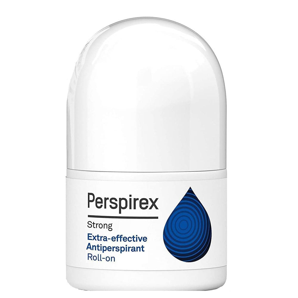 Perspirex Strong packaging 20ml highlights convenient travel size for protection.
