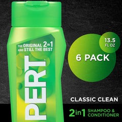 Pert 2-in-1 Classic Clean lather demonstrates simple conditioning during quick showers.