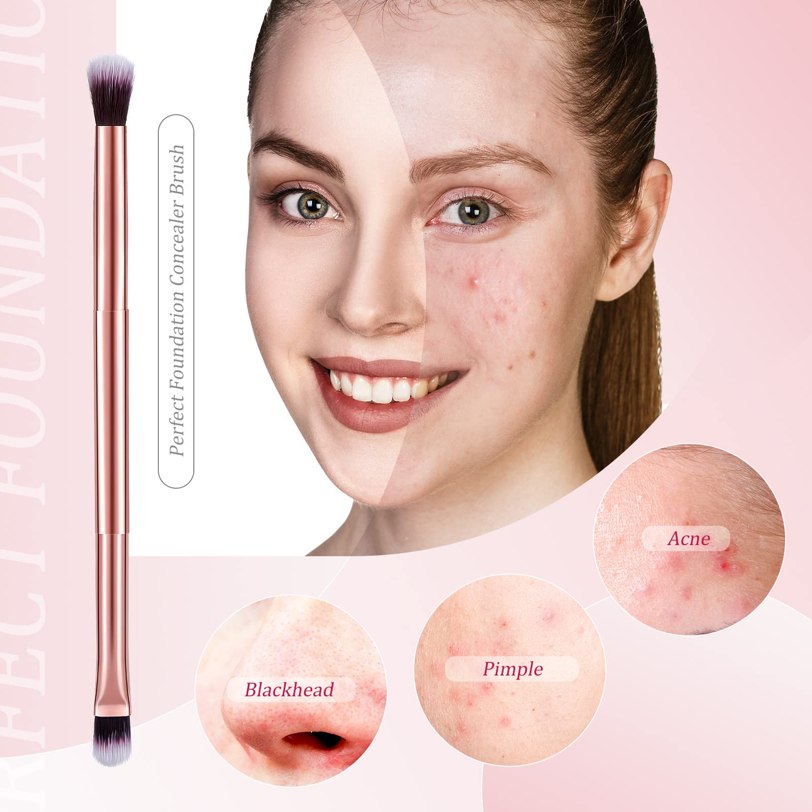 Perthlin small under-eye brush for precise concealer placement