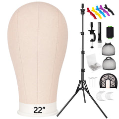 Pet Baby 63In wig stand tripod with adjustable height for versatile styling.