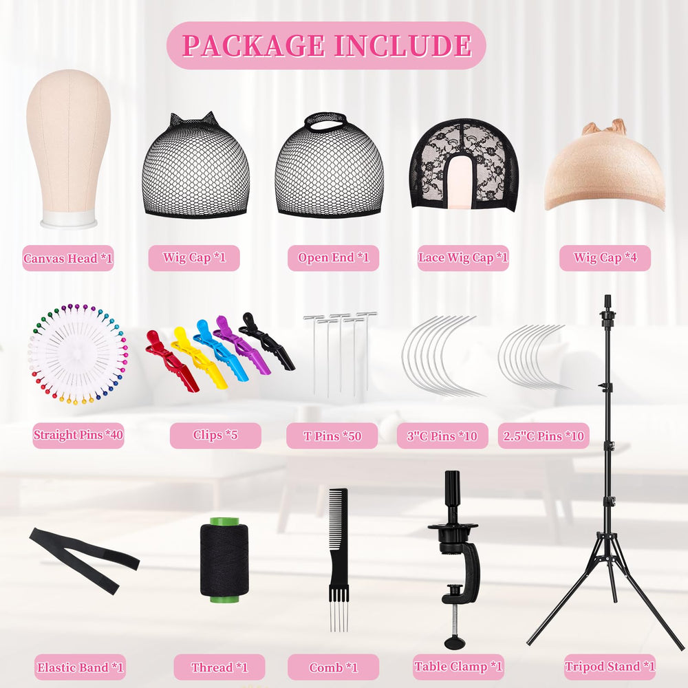 Pet Baby comb and clips aid finishing touches on wigs.