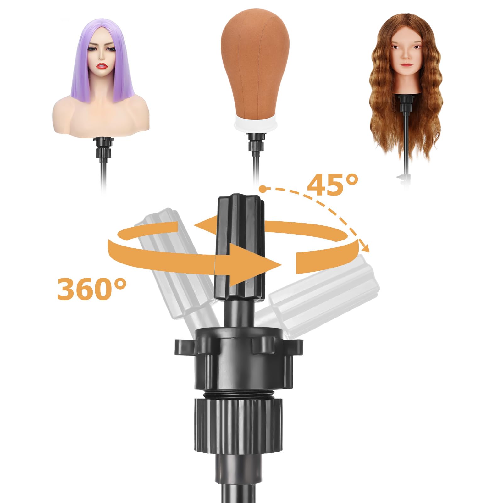Pet Baby compatible with canvas wig heads for versatile cosmetology practice.