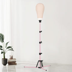 Pet Baby mannequin head stand pink folded compact for travel and storage