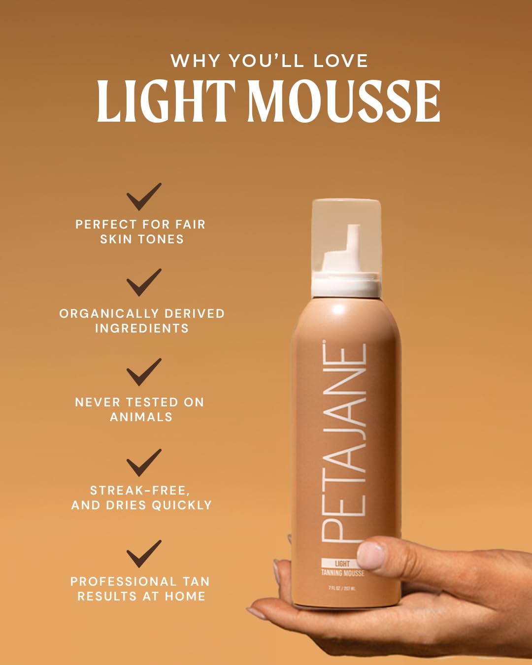 Peta Jane mousse foam texture shows lightweight, smooth application