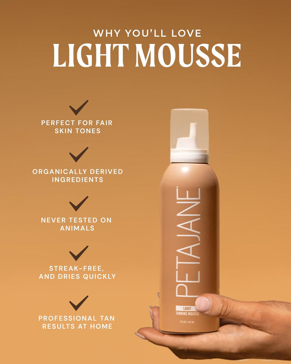 Peta Jane mousse foam texture shows lightweight, smooth application