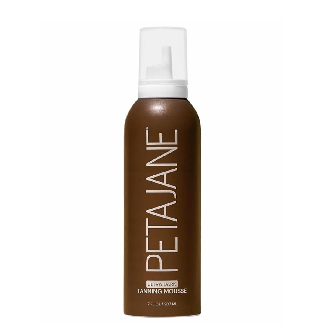 Peta Jane Ultra Dark Tanning Mousse 7oz bottle showing natural streak-free tan potential