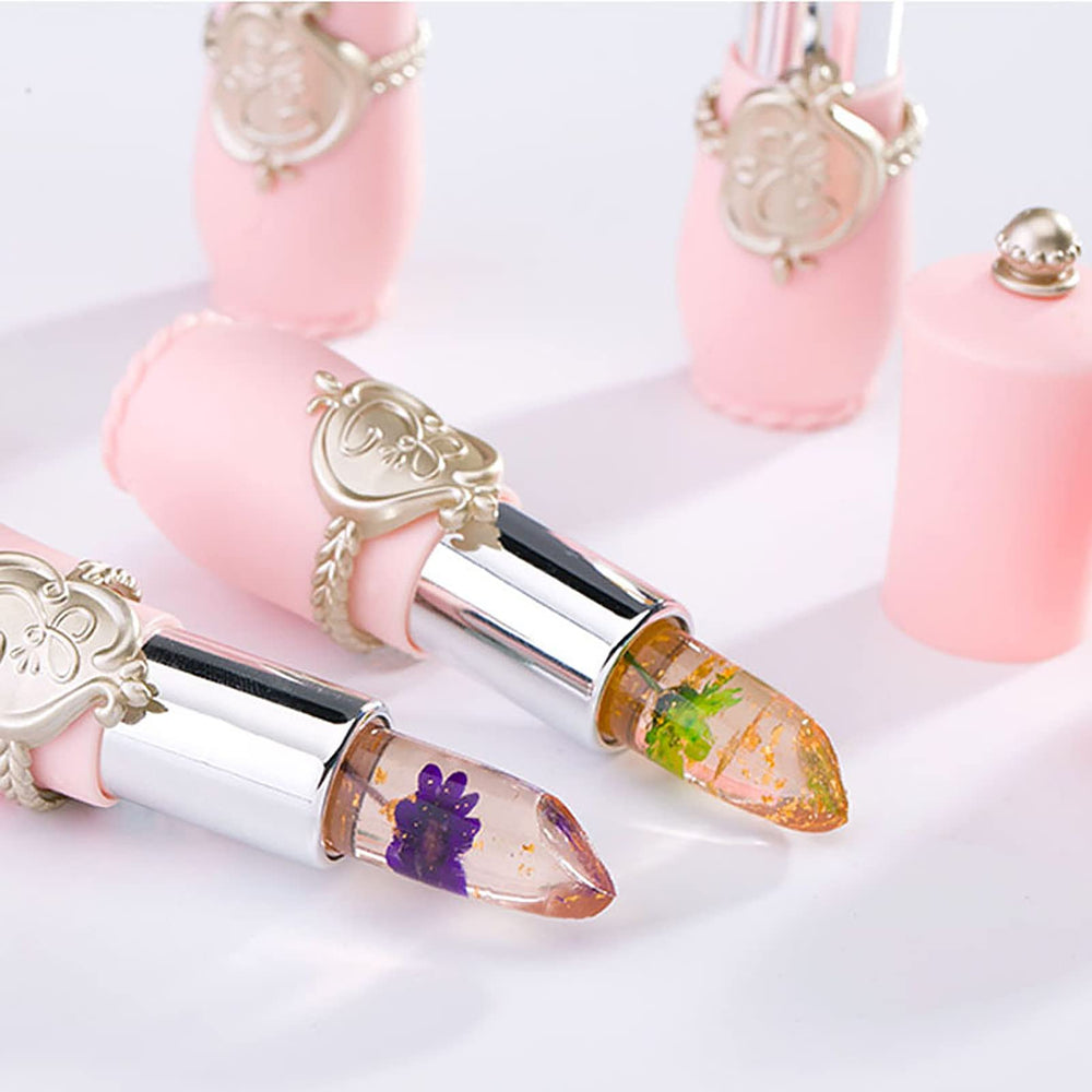 Petansy dried flower detail in lipstick provides premium visual.