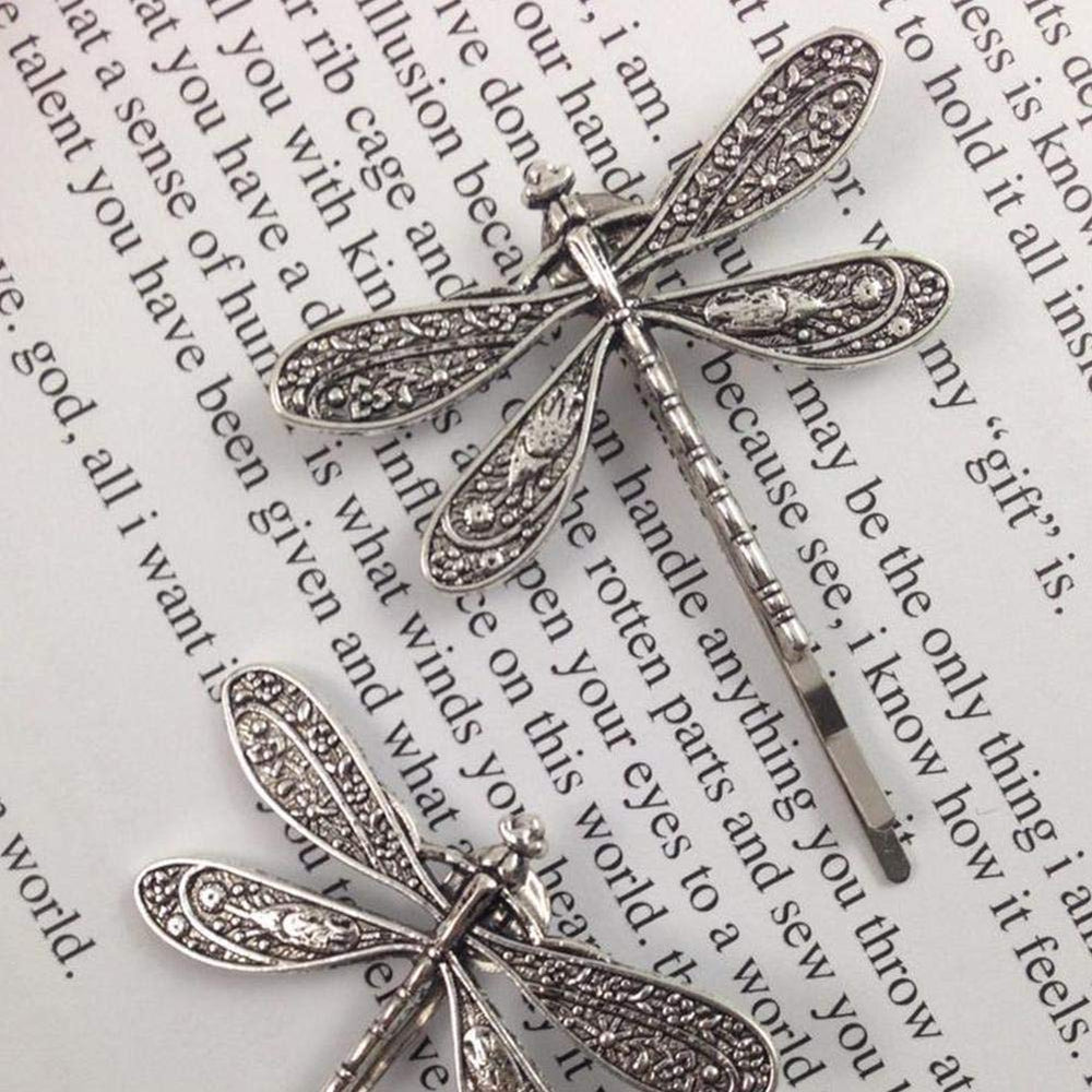 PETCTN Dragonfly Hair Clip back view shows secure grip