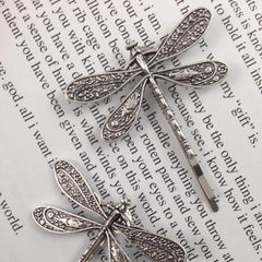 PETCTN Dragonfly Hair Clip back view shows secure grip