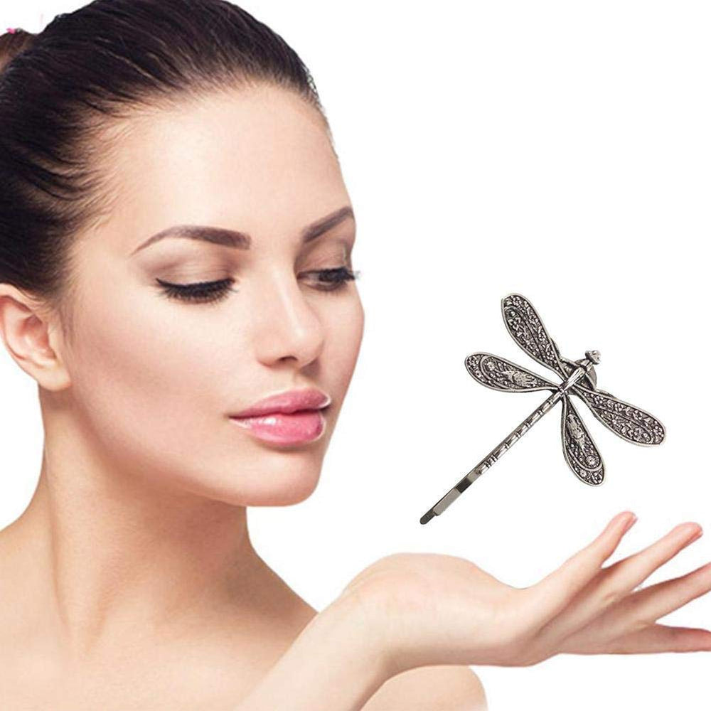PETCTN Dragonfly Hair Clip bridal look with soft color accents