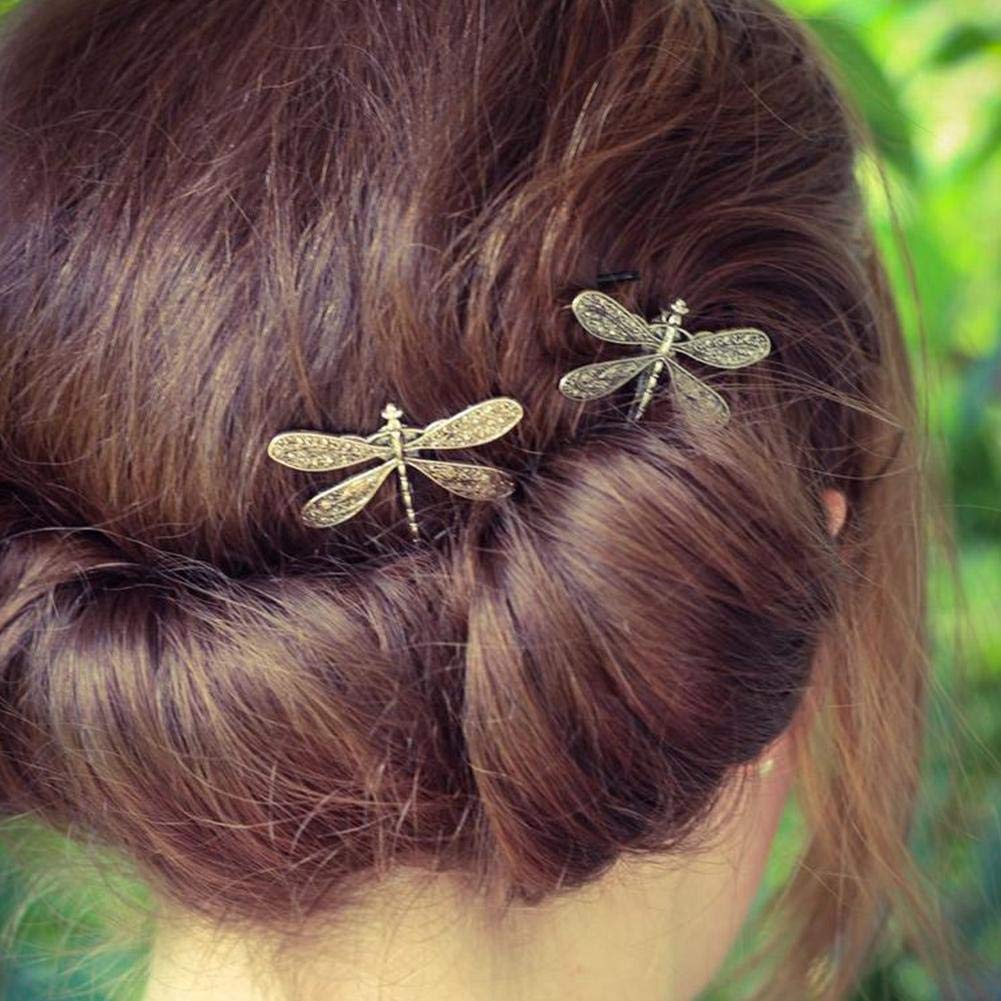 PETCTN Dragonfly Hair Clip close-up embellishments for retro glamour
