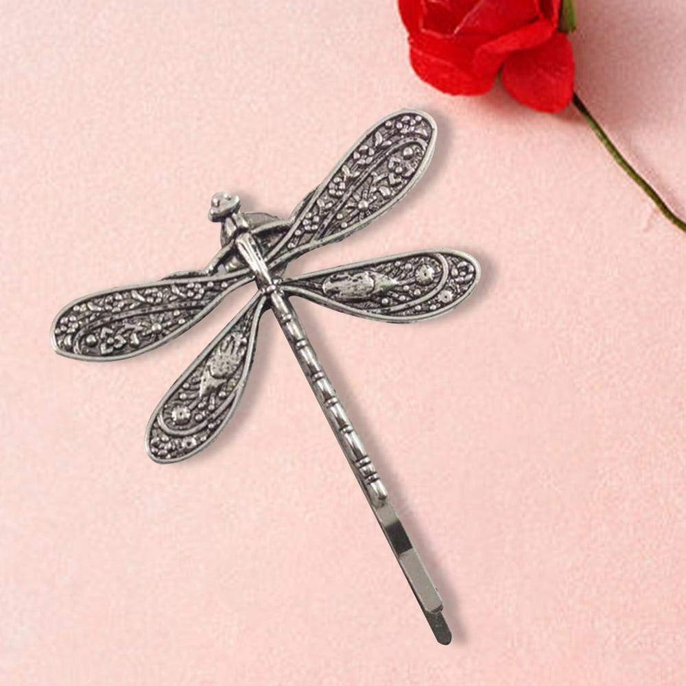 PETCTN Dragonfly Hair Clip wedding-ready styling on an updo