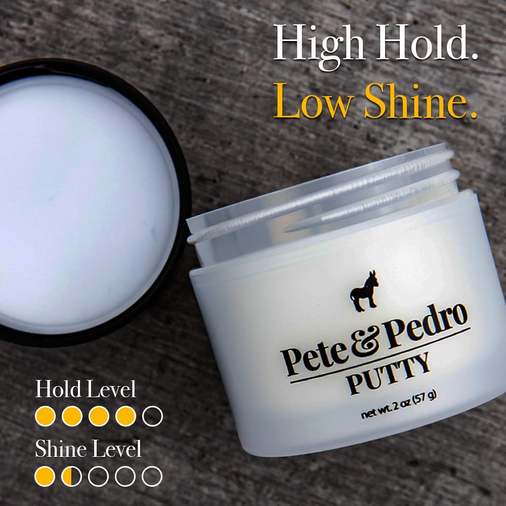 Pete & Pedro Hair Putty matte finish for effortless texture.