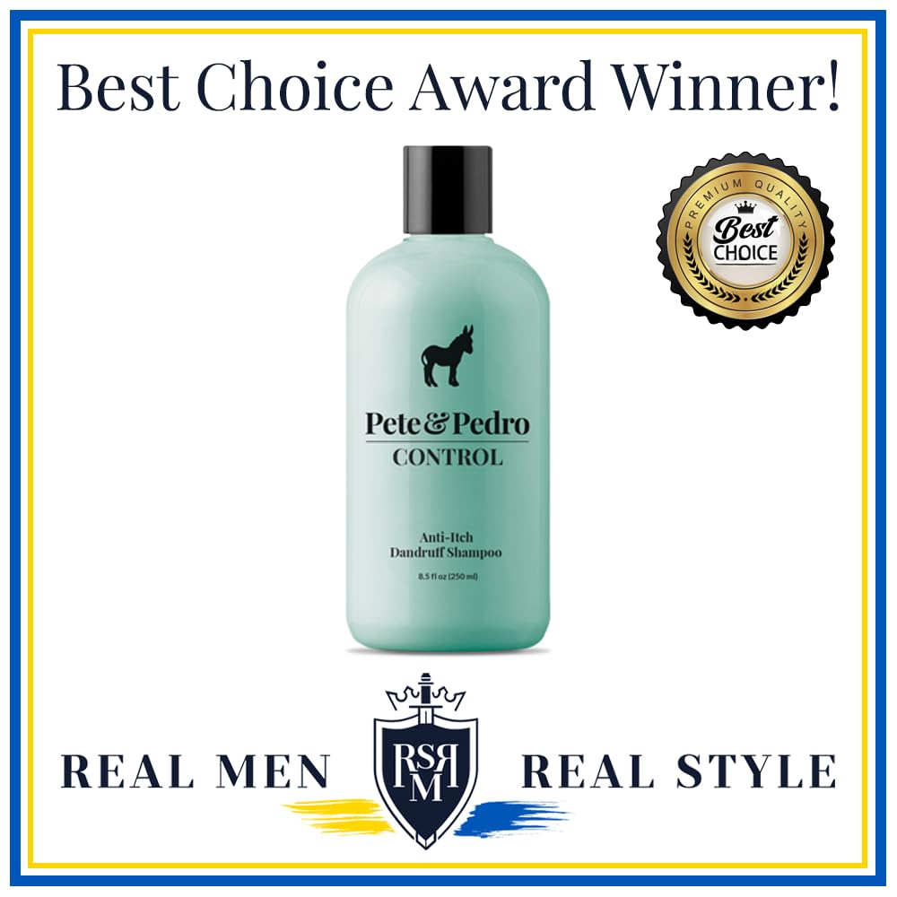 Pete & Pedro CONTROL tea tree oil-enriched cleanse image suggests balanced scalp health and gentle cleansing.