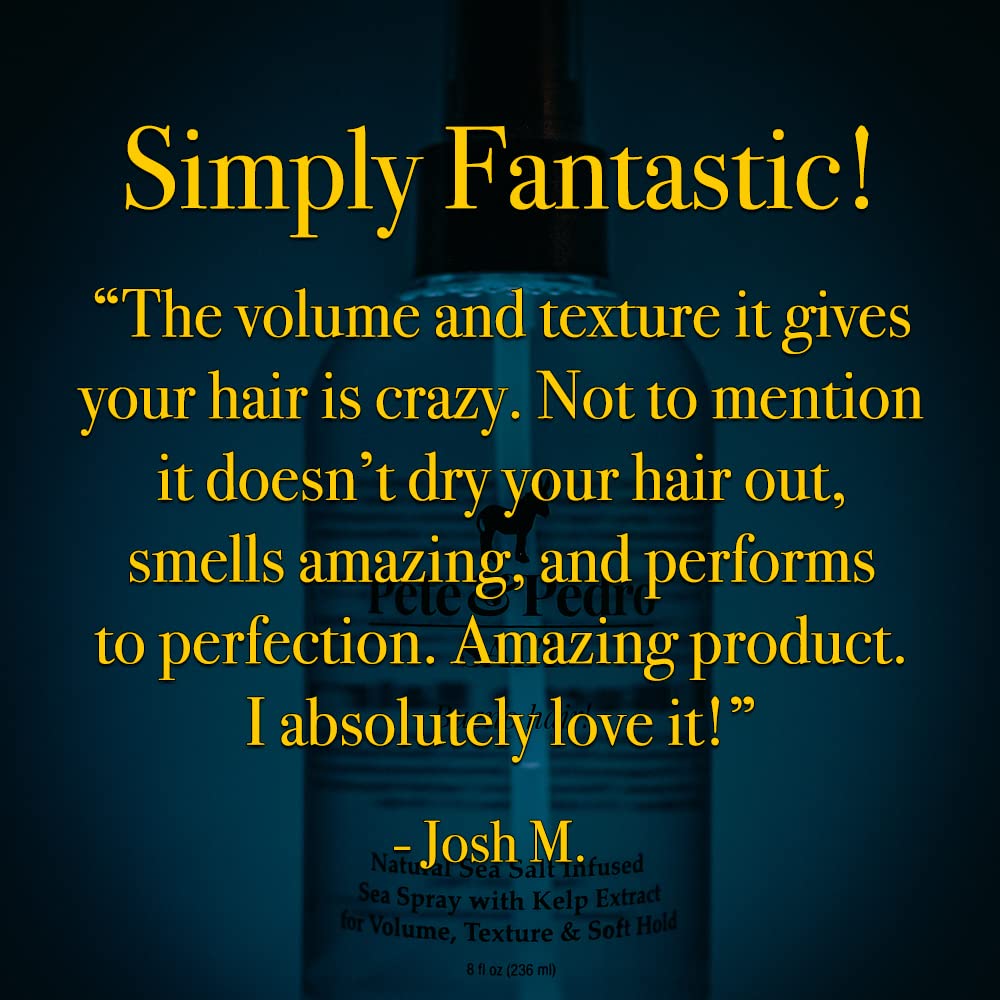 Pete & Pedro SALT mist evenly textured on damp hair