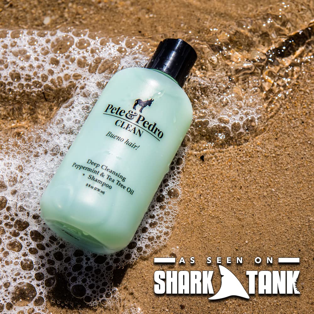 Pete & Pedro Tea Tree Oil close-up illustrating scalp refresh.