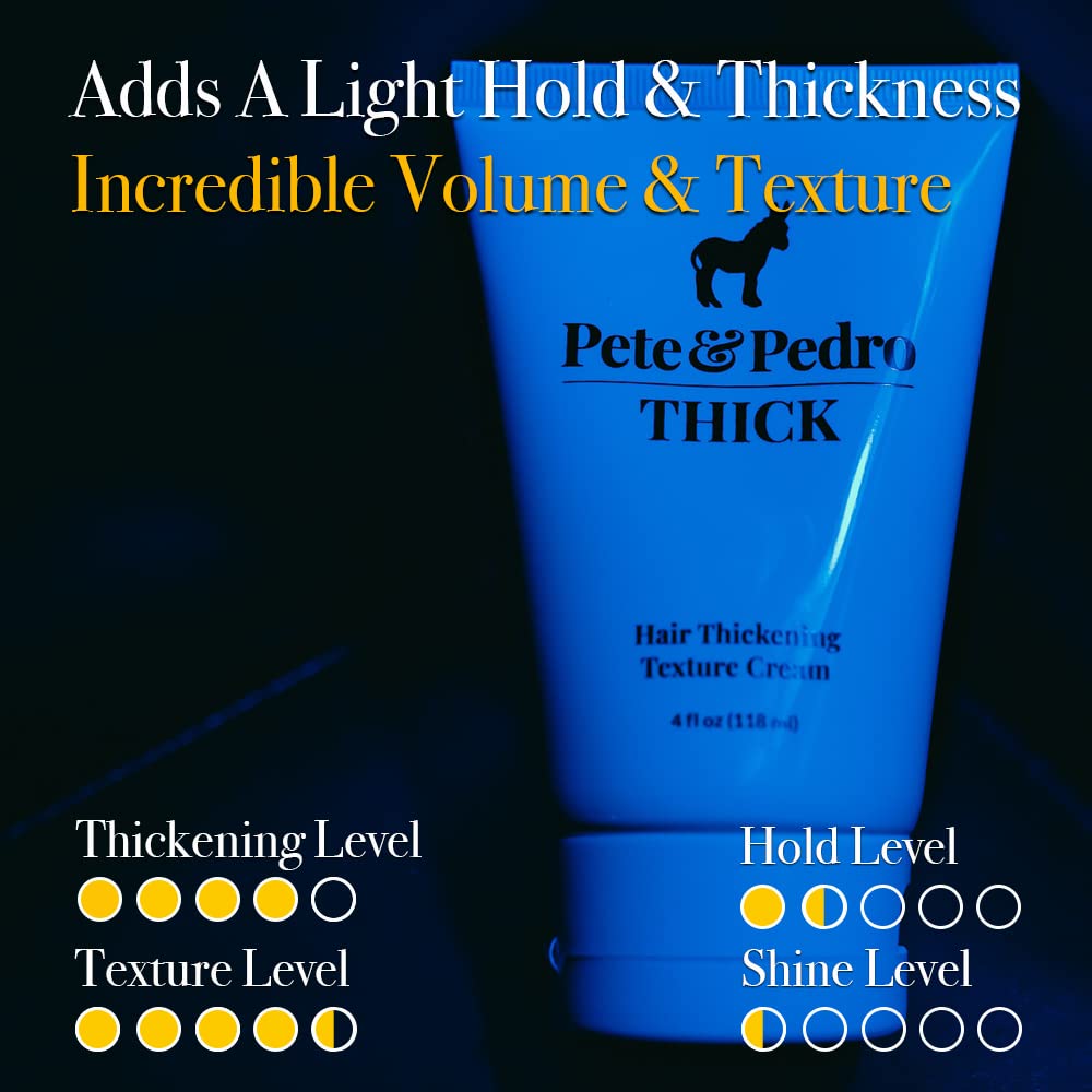 Pete & Pedro Thick Hair Cream close-up emphasizes citrus mango scent for a fresh routine.