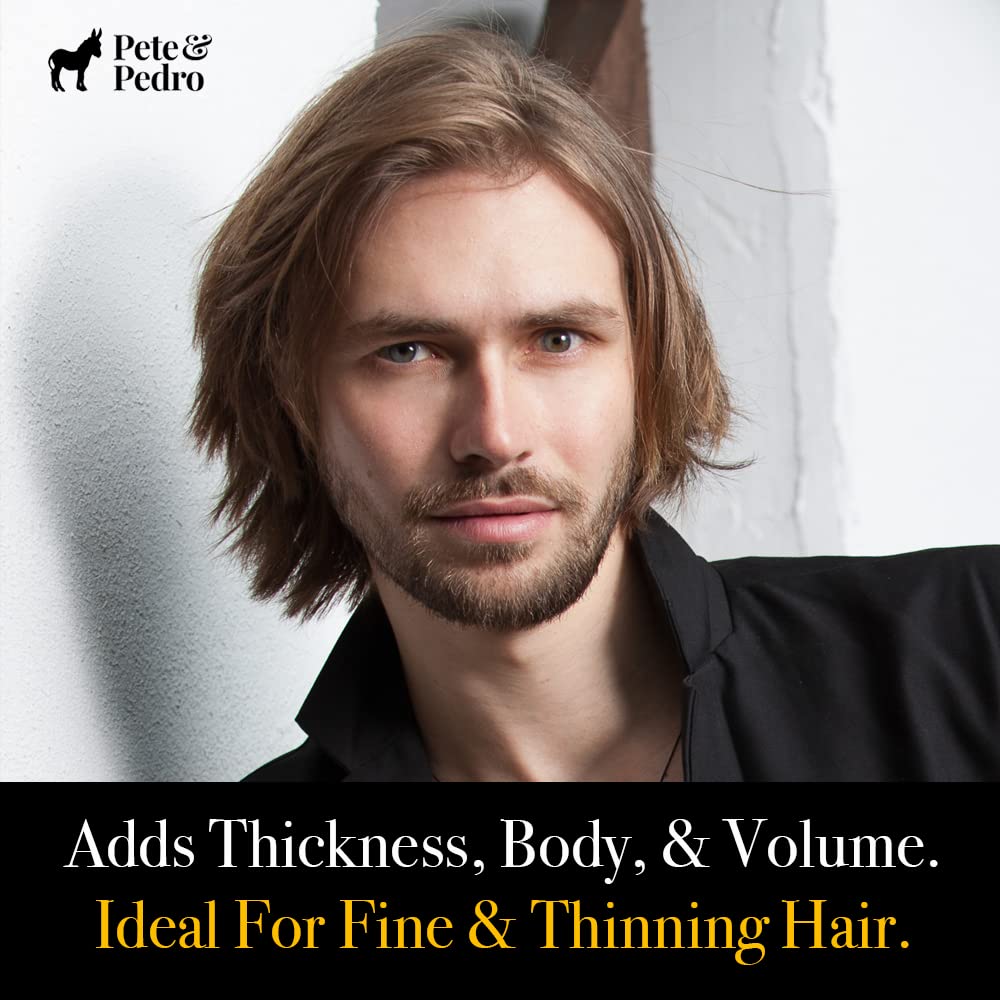 Pete & Pedro Thick Hair Cream ingredients photo notes wheat amino acids and coconut oil for versatile styling.