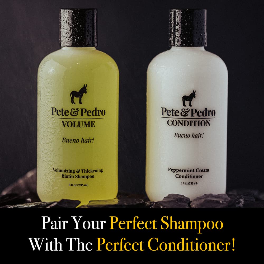 Pete & Pedro Volume Shampoo rice protein nourishes strands for flexible body