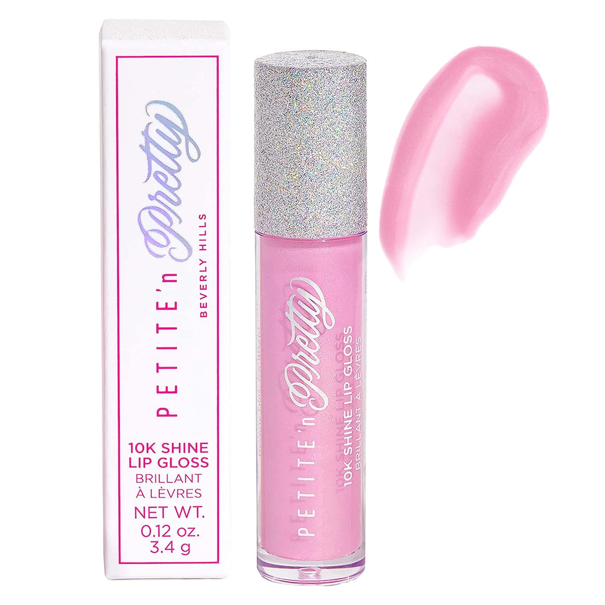 Petite 'N Pretty Gia Pink gloss cap closeup showing high-shine finish