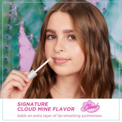 Petite 'N Pretty Gia Pink gloss label highlights clean, kid-safe ingredients
