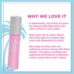 Petite 'N Pretty Gia Pink gloss tube for precise kid-friendly application