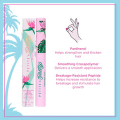 Petite 'N Pretty Clear mascara on lashes demonstrating easy, tension-free daily application.