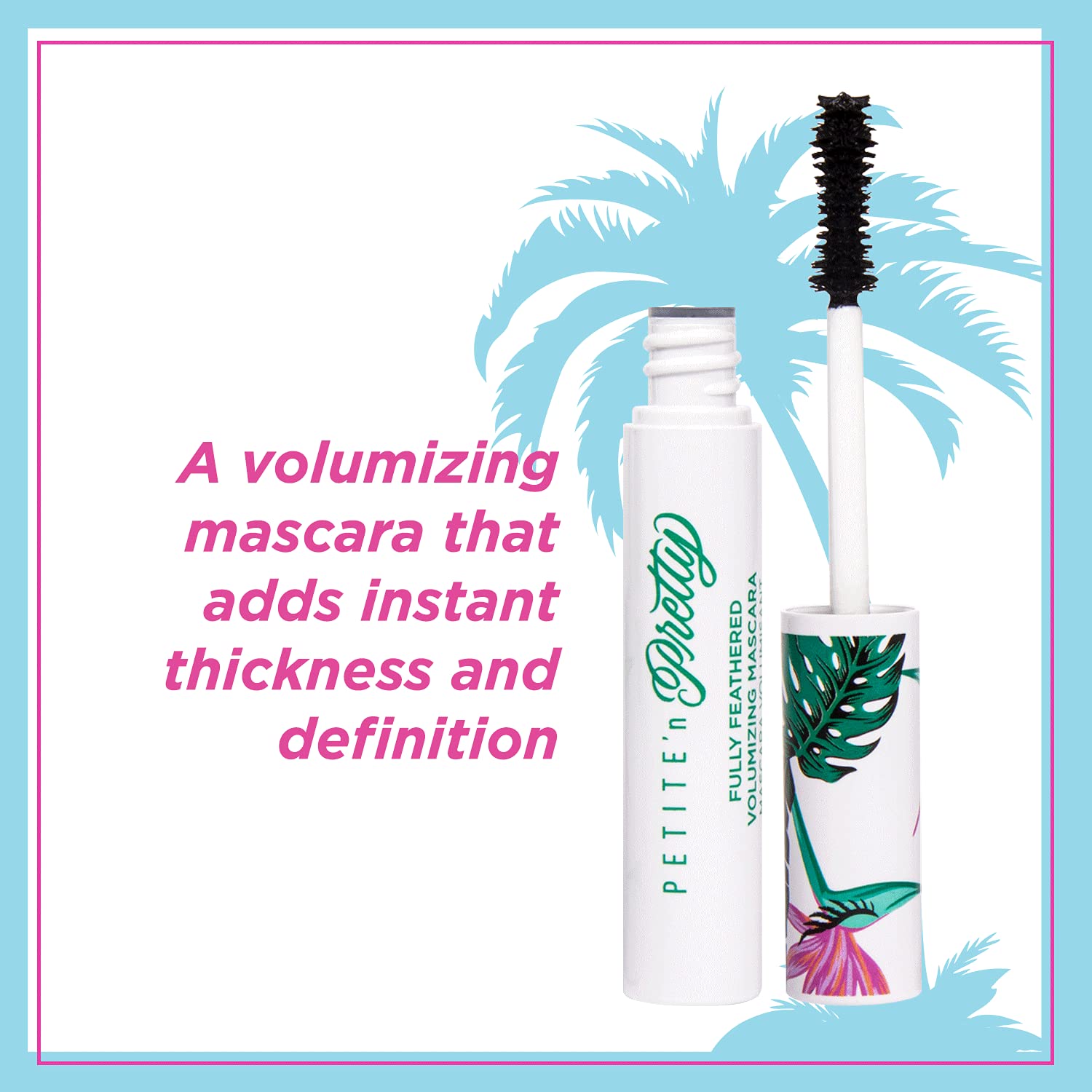 Petite 'N Pretty Fully Feathered Mascara cap highlights travel-friendly, age-appropriate packaging for tweens.
