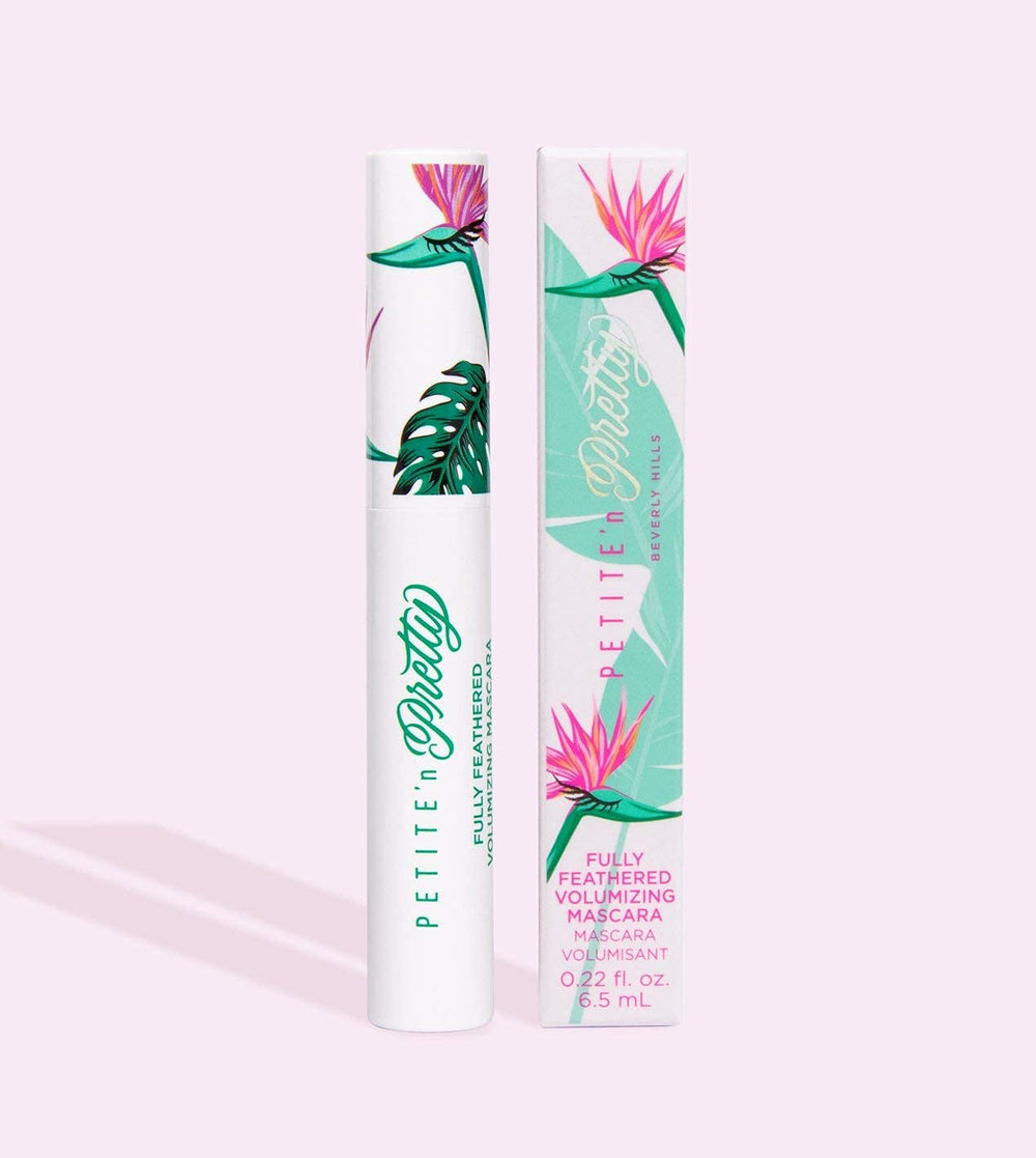 Petite 'N Pretty Fully Feathered Mascara in-use image emphasizes effortless, kid-safe daily makeup.
