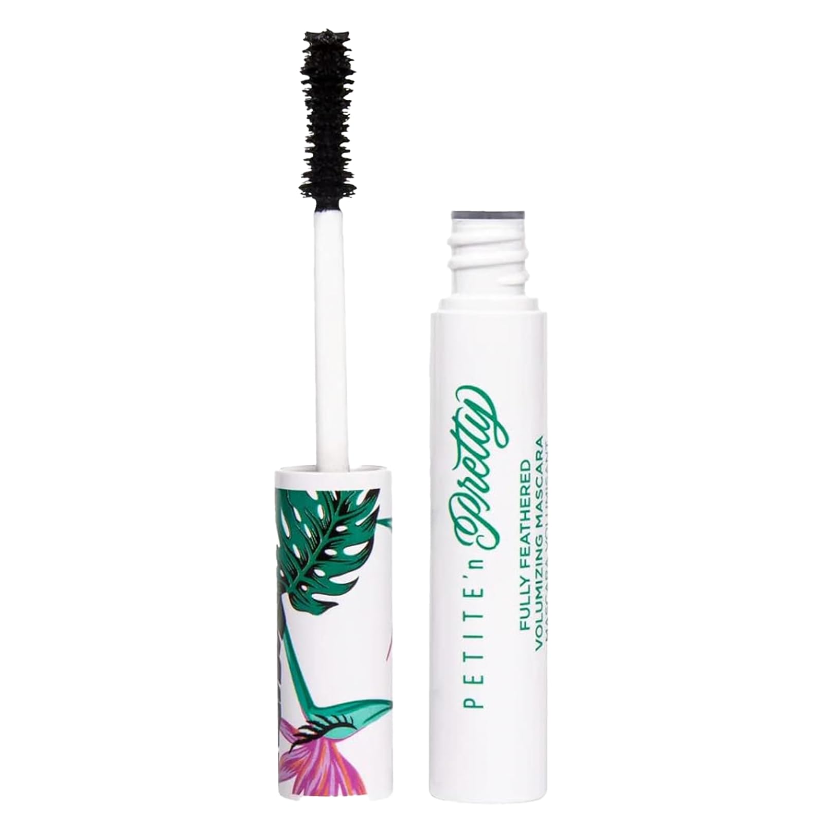 Petite 'N Pretty Fully Feathered Mascara packaging showcases non-toxic kid-friendly design for safe daily use.