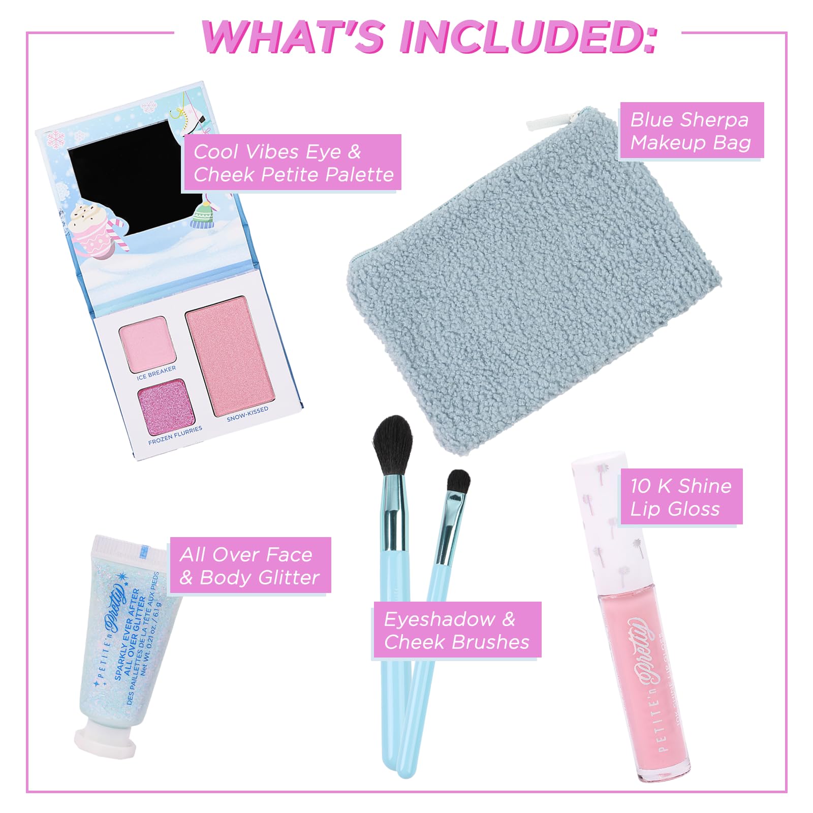 Petite 'N Pretty Sparkle Storm deluxe brush set for smooth blending