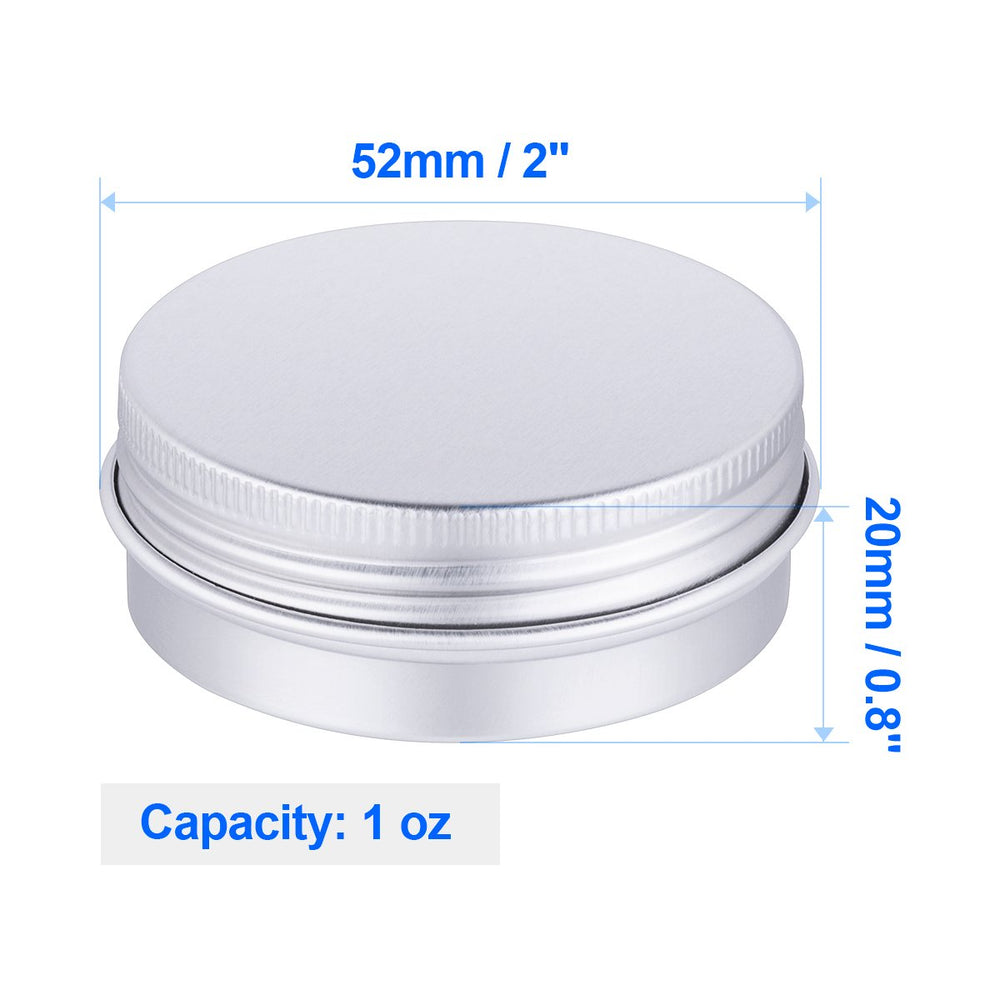 Petutu round metal tin with screw-top lid protects cosmetics from light.