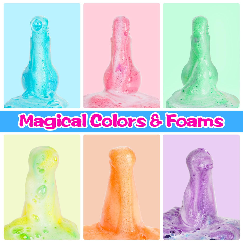 Petydore bath potions dissolve cleanly with no tub staining.
