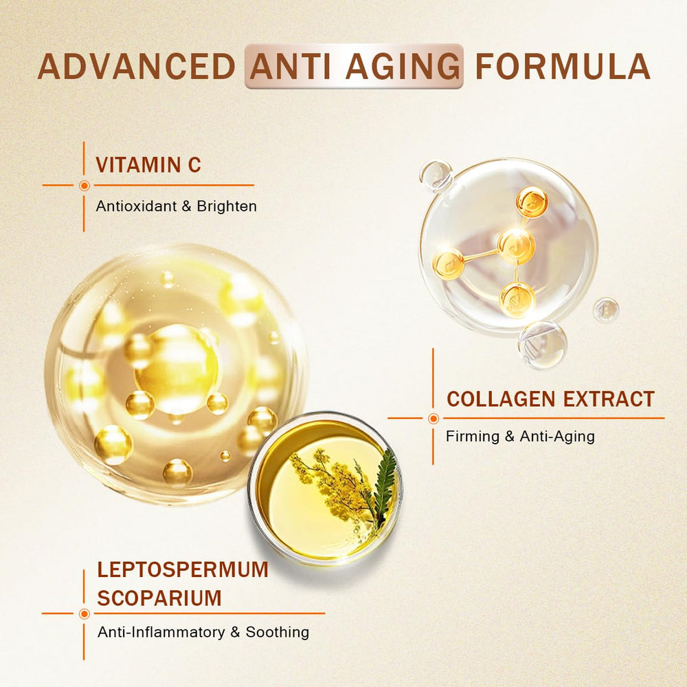 Peunitory Vitamin C Serum application close-up shows smooth, quick-absorbing feel.