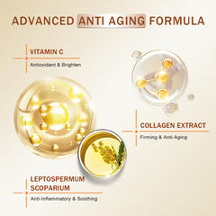 Peunitory Vitamin C Serum application close-up shows smooth, quick-absorbing feel.