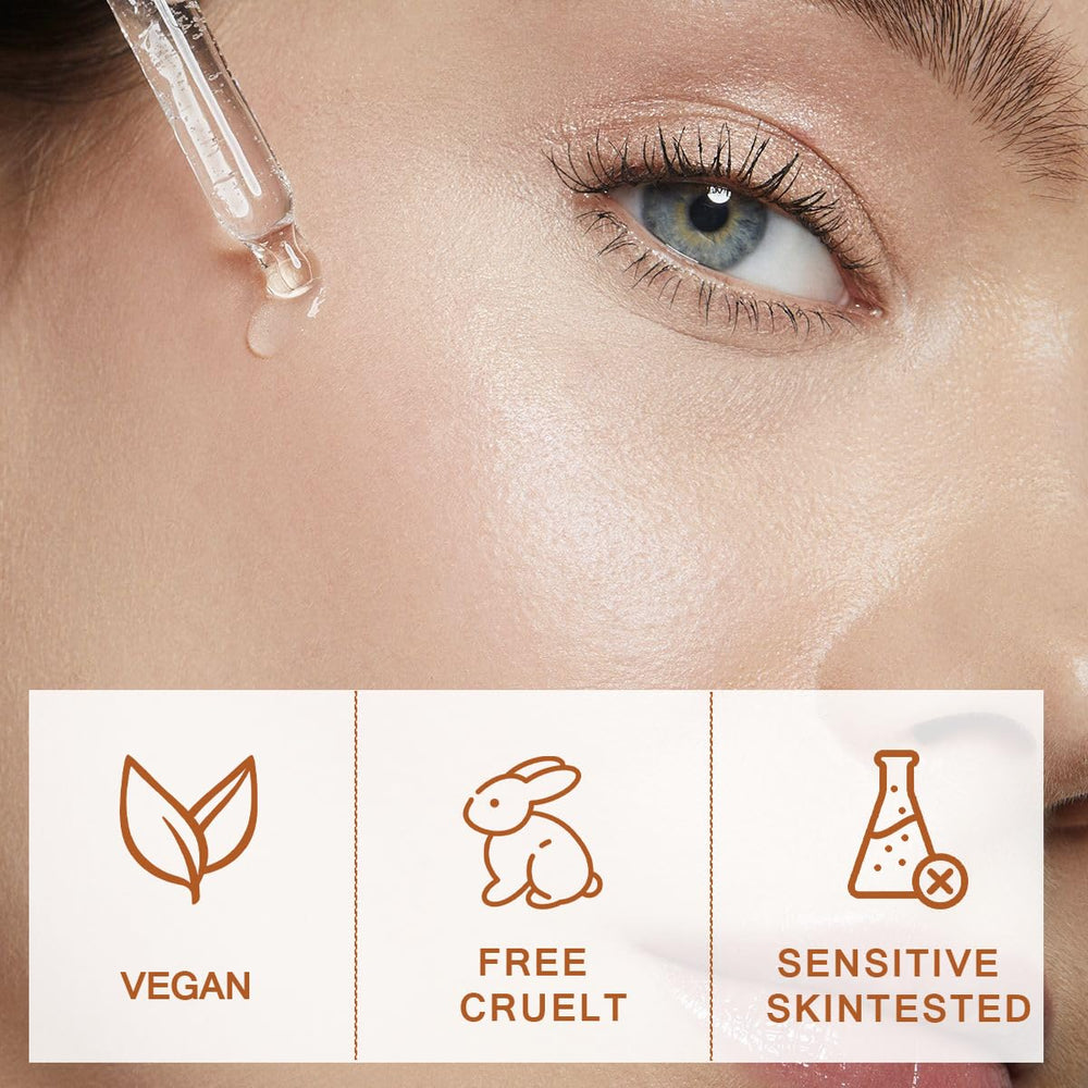 Peunitory Vitamin C Serum vegan cruelty-free badge appeals to ethical shoppers.