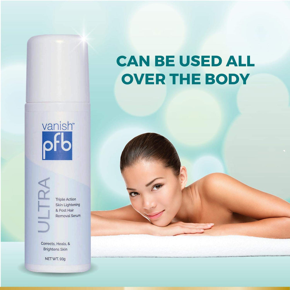 PFB Vanish Ultra razor bump care image showing smoothing effect.