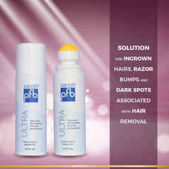 PFB Vanish Ultra roll-on application showing precise, fast-absorbing treatment.