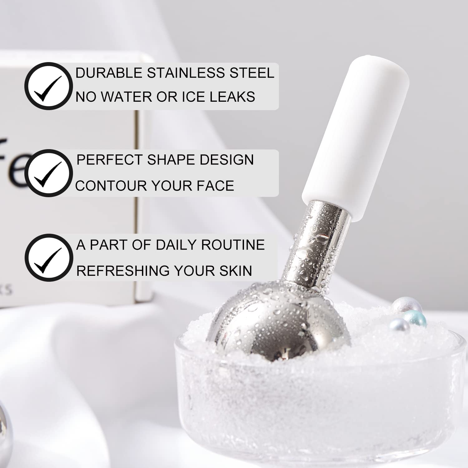 Pfefe stainless cryosticks are durable and unbreakable for long-lasting facial cooling.