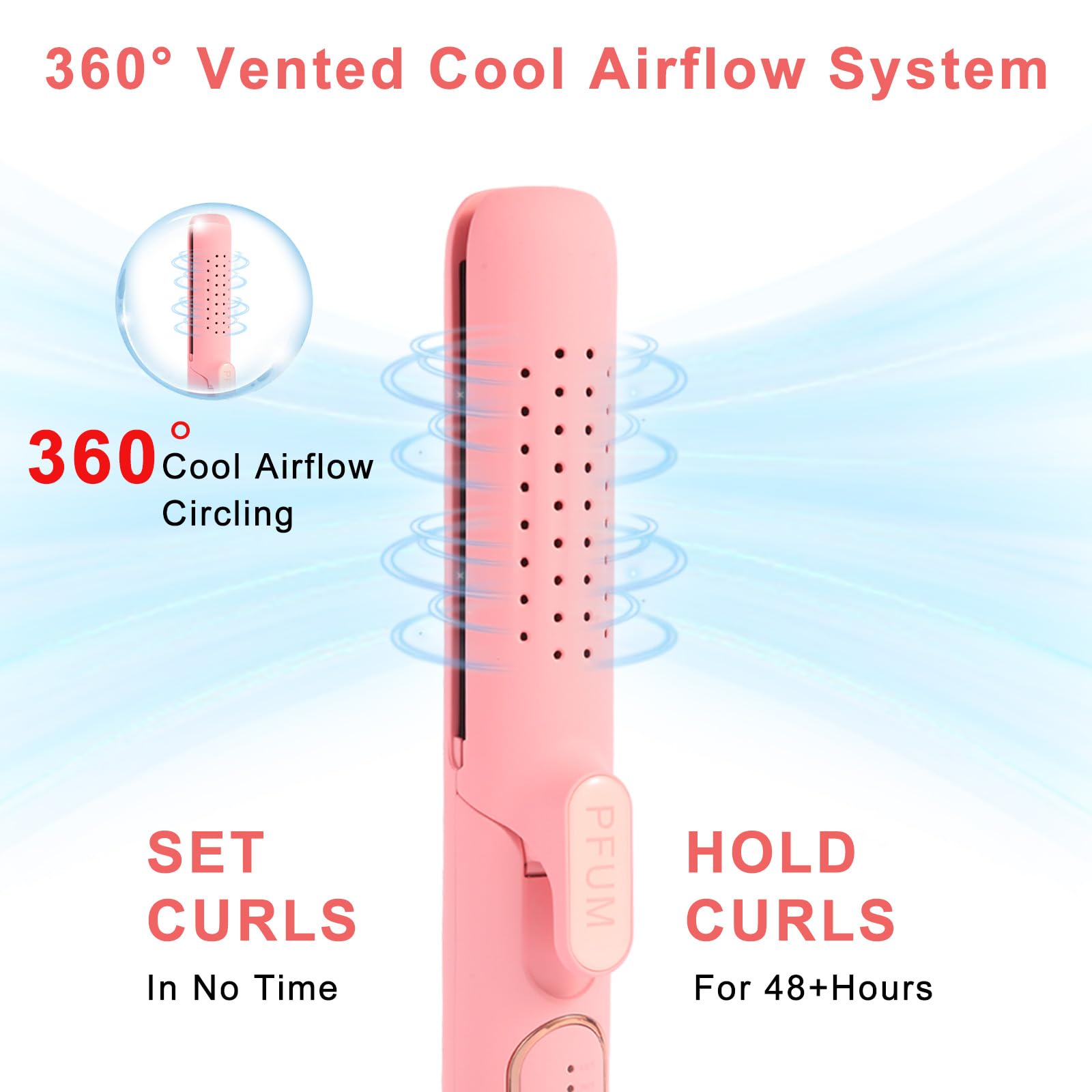 PFUM Airflow Styler adjustable temps for personalized heat on different hair types.