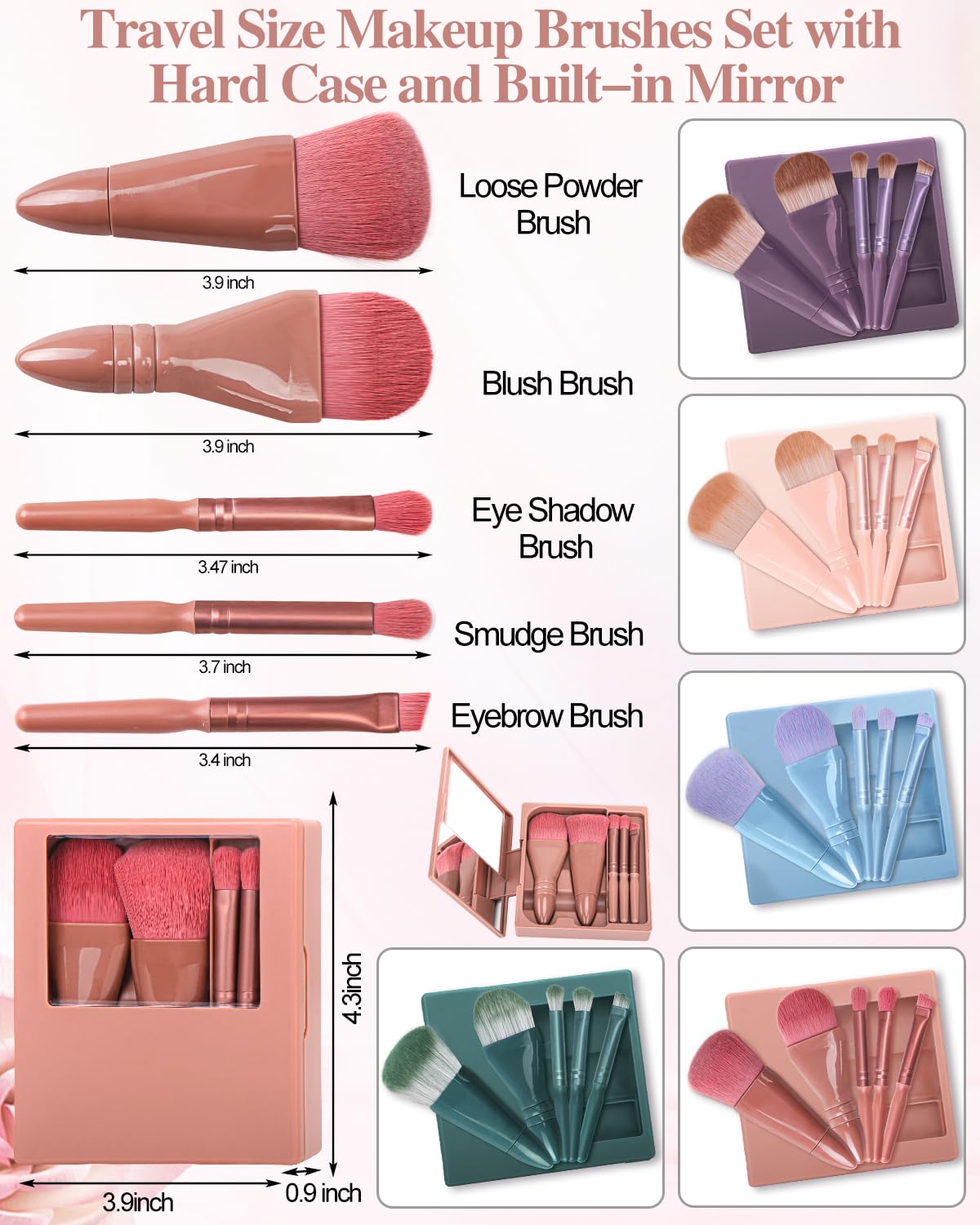 PGRODE eyeshadow brush with soft synthetic fibers for smooth application