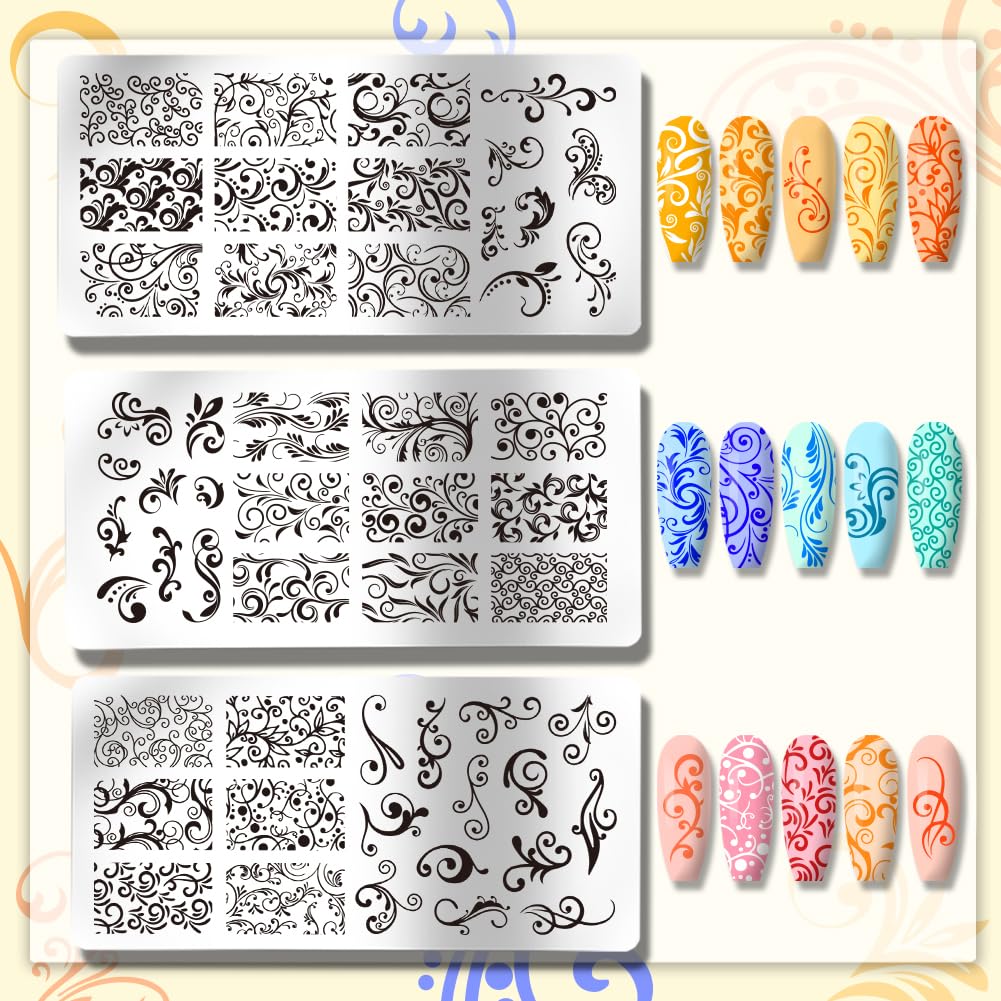 PH PandaHall stainless steel nail art templates ready for repeated use