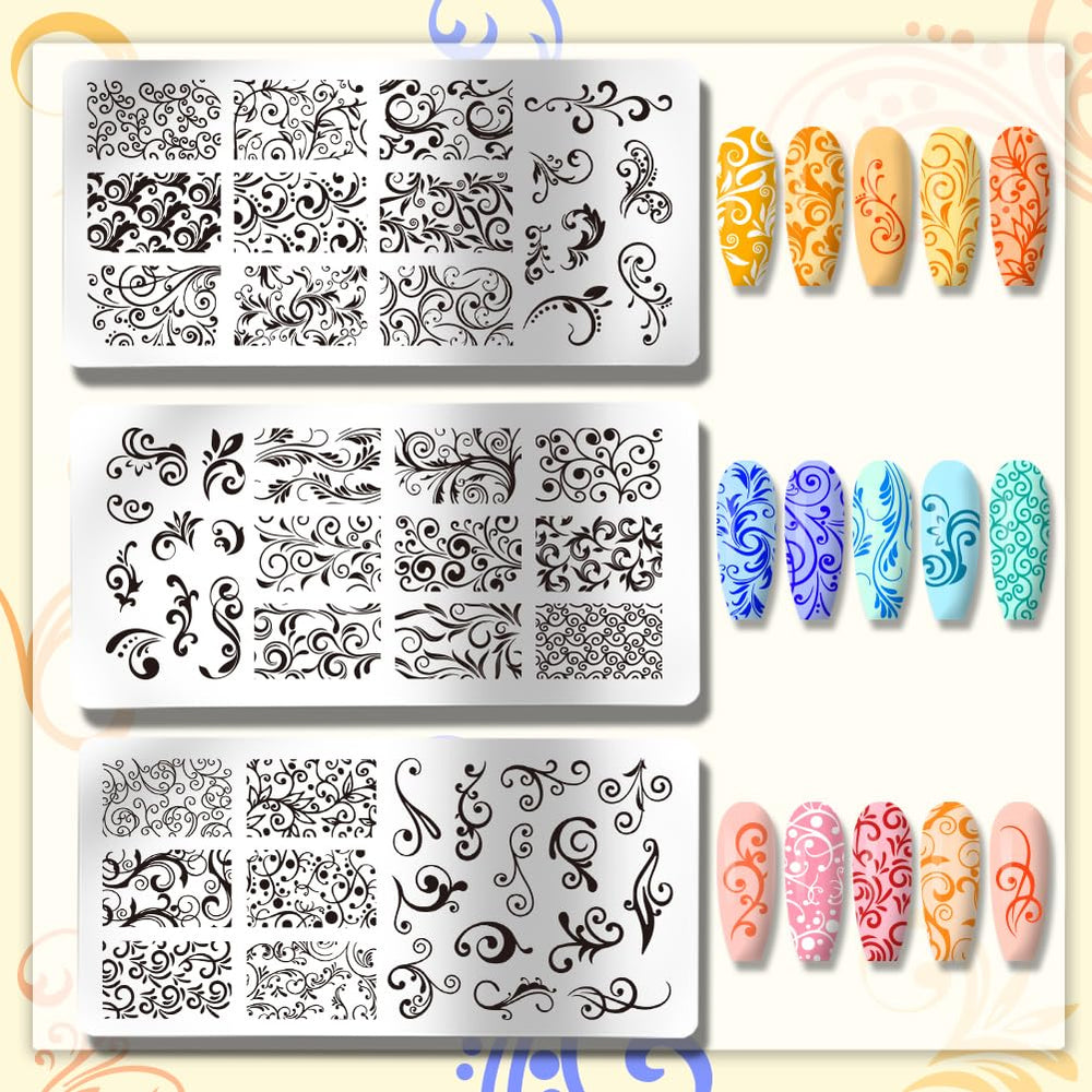 PH PandaHall stainless steel nail art templates ready for repeated use